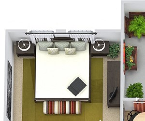 Angelina 3D Angelina 3D. 1 bedroom apartment. Kitchen with island open to living/dinning rooms. 1 full bathroom with double vanity. Walk-in closet. Patio/balcony.